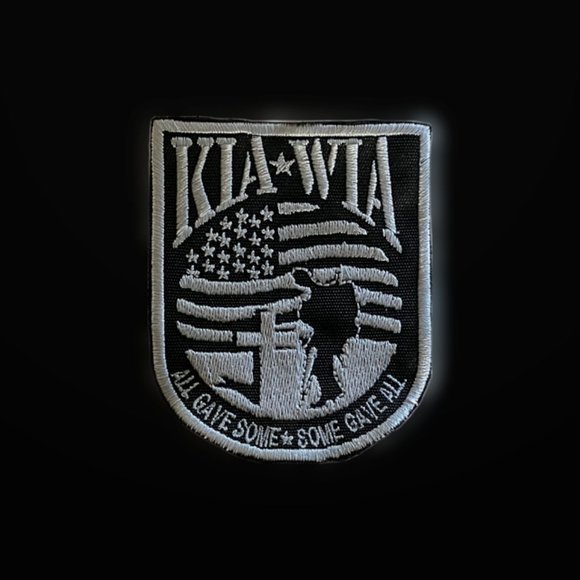 KIA-WIA patch Killed in Action Wounded in Action patch SILVER - Picture 2 of 3